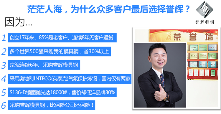 選擇譽輝模具鋼的六大理由 選擇譽輝模具鋼的六大理由